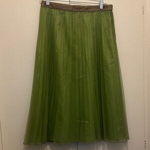 DKNY Olive A-Line Pleated Skirt
